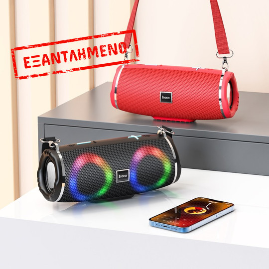 Φορητό Ηχείο Wireless Hoco HC12 Sports V5.0 2x5W 1200mAh Ενσωματωμένο Μικρόφωνο FM Micro SD USB AUX LED Μαύρο
