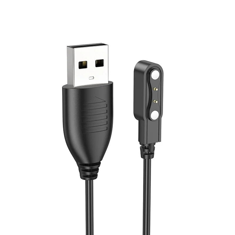 Φορτιστής Hoco για Y7 Pro Smart watch με 2 pin Μαύρο Απόσταση Μαγνητών: 12mm Απόσταση Επαφών: 3mm