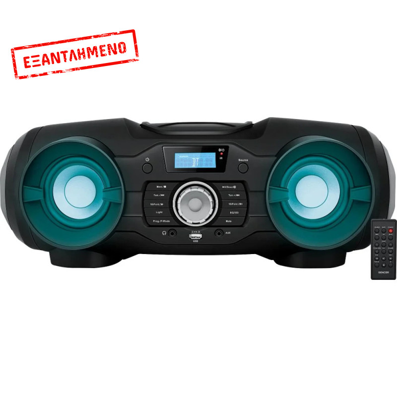 Ασύρματο ΡαδιοCD Sencor SPT 5800 CD/MP3/USB/BT 5.0 25W RMS (2 x 12.5 W) και Λειτουργεία Disco LED