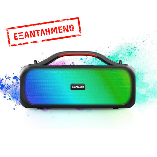 Αδιάβροχο Ασύρματο Ηχείο Bluetooth Sencor SSS 3100 LIGHT 60W, LED Φωτισμό και TWS IPX5