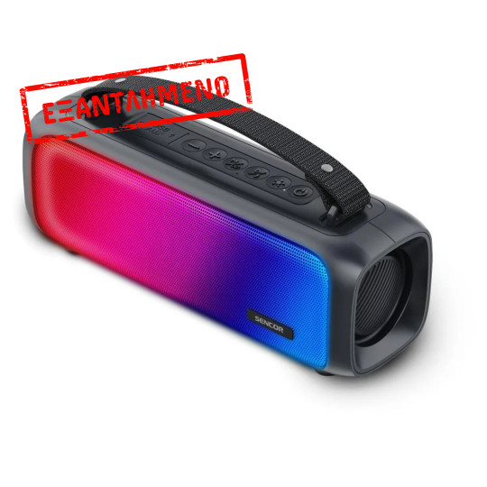 Sencor SSS 3000 LIGHT – Αδιάβροχο Ασύρματο Ηχείο Bluetooth με Ισχύ 16W, Φωτισμό LED, TWS και FM Ραδιόφωνο IPX4