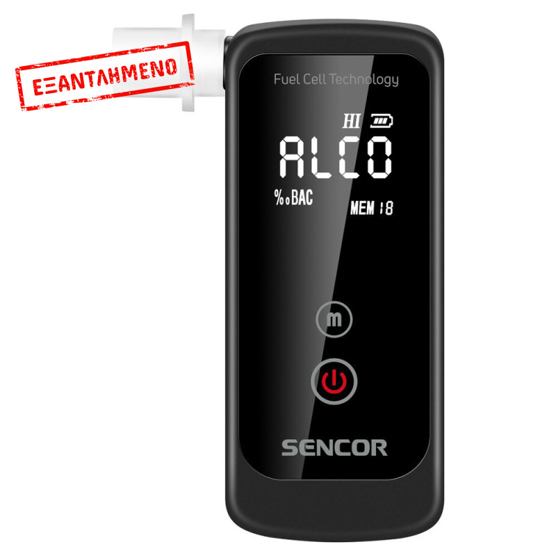 Συσκευή Αλκοτέστ Sencor SCA BA40FC με Οθόνη LCD και Ηχητική Ειδοποίηση