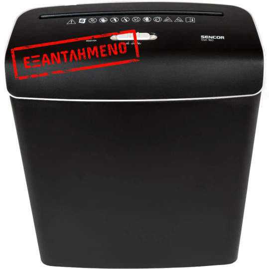 Κάθετος Καταστροφέας Εγγράφων Sencor SSK 160 6 Φύλλων με Καλάθι 7 Λίτρων