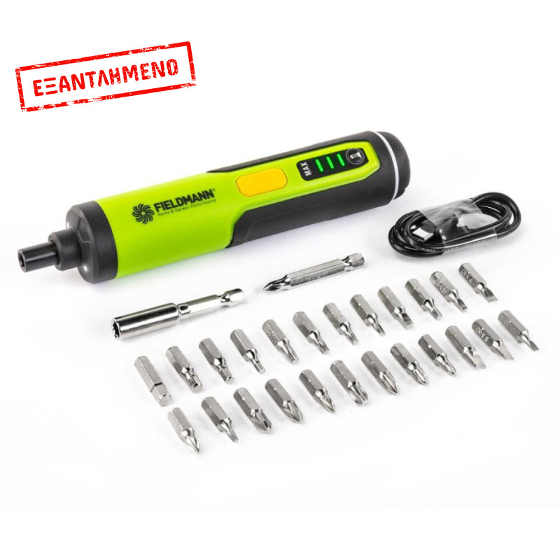 Ηλεκτρικό Κατσαβίδι Χειρός Fieldmann FDS 10105-A 1300mAh με Φως LED Μέγιστη Ροπή 6Nm και Ένδειξη Μπαταρίας