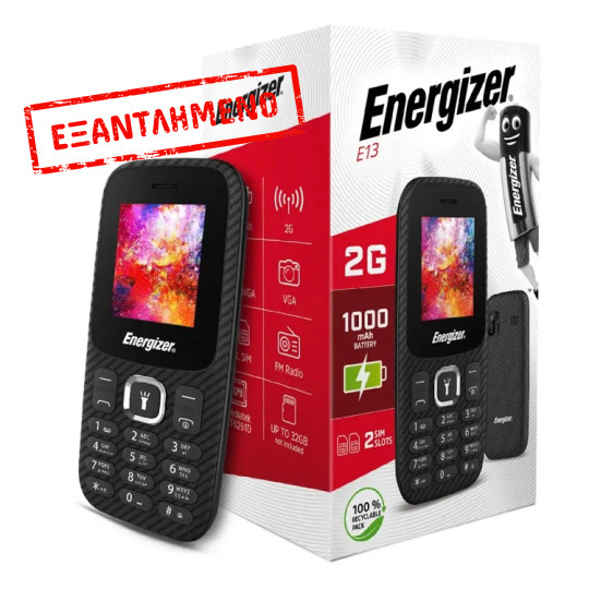 Energizer Energy E13 2G Dual Sim 1.77" 1000 mAh, Bluetooth, Camera