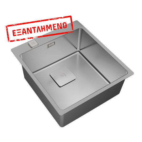 Νεροχύτης Inox TEKA 1 Γούρνα για Ένθετη &  Επιπέδη Τοποθέτηση 44x50cm FORLINEA 40.40 RS 15 Auto 115000019