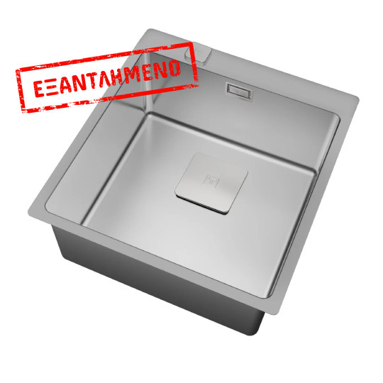 Νεροχύτης Inox TEKA 1 Γούρνα για Ένθετη &  Επιπέδη Τοποθέτηση 44x50cm FORLINEA 40.40 RS 15 Auto 115000019