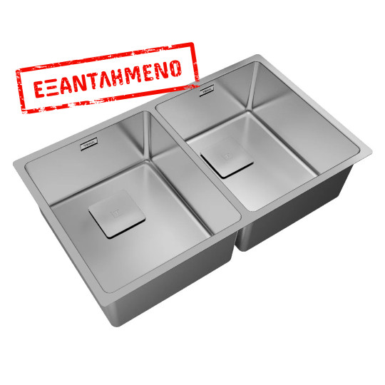 Νεροχύτης Inox TEKA 2 Γούρνες για Ένθετη, Επίπεδη & Υποκαθήμενη Τοποθέτηση 74x44cm FLEXLINEA RS15 2B 740 115030009