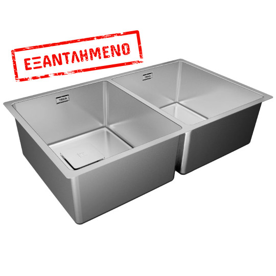 Νεροχύτης Inox TEKA 2 Γούρνες για Ένθετη, Επίπεδη & Υποκαθήμενη Τοποθέτηση 74x44cm FLEXLINEA RS15 2B 740 115030009