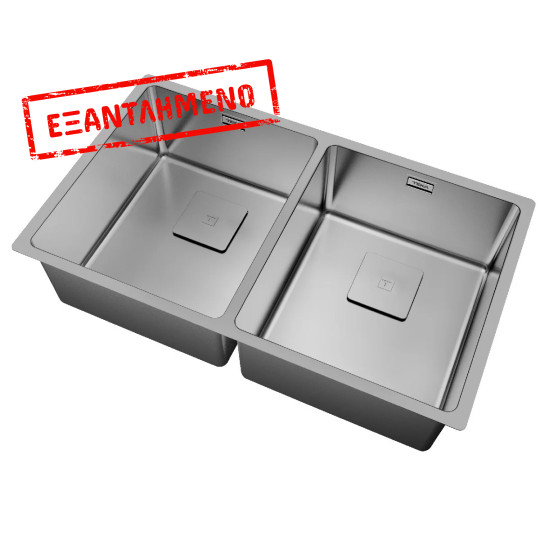 Νεροχύτης Inox TEKA 2 Γούρνες για Ένθετη, Επίπεδη & Υποκαθήμενη Τοποθέτηση 74x44cm FLEXLINEA RS15 2B 740 115030009