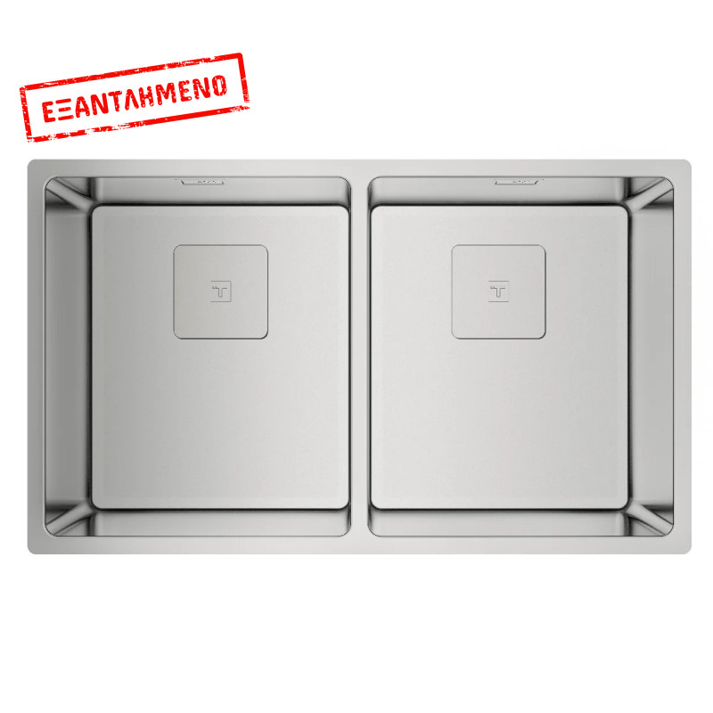 Νεροχύτης Inox TEKA 2 Γούρνες για Ένθετη, Επίπεδη & Υποκαθήμενη Τοποθέτηση 74x44cm FLEXLINEA RS15 2B 740 115030009