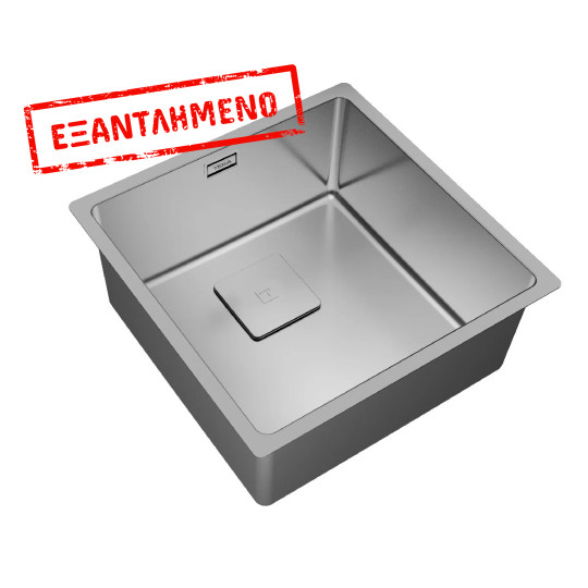 Νεροχύτης Inox TEKA 1 Γούρνα για Ένθετη, Επίπεδη & Υποκαθήμενη Τοποθέτηση 44x44cm FLEX LINEA 40.40 RS 15 115000014