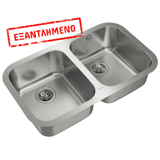 Νεροχύτης Inox TEKA 2 Γούρνες για Υποκαθήμενη Τοποθέτηση 77.9x46.4cm BE 2B 780 TOTAL 10125026