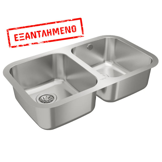 Νεροχύτης Inox TEKA 2 Γούρνες για Υποκαθήμενη Τοποθέτηση 77.9x46.4cm BE 2B 780 TOTAL 10125026