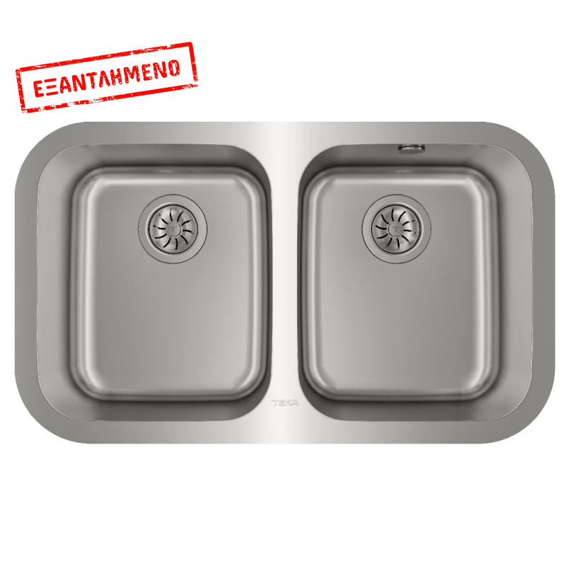Νεροχύτης Inox TEKA 2 Γούρνες για Υποκαθήμενη Τοποθέτηση 77.9x46.4cm BE 2B 780 TOTAL 10125026