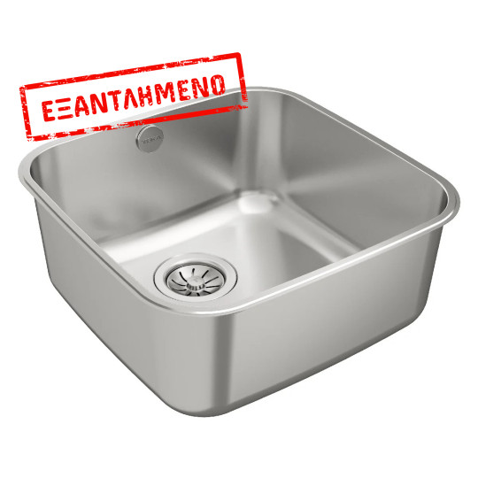 Νεροχύτης Inox TEKA 1 Γούρνα για Υποκαθήμενη Τοποθέτηση 33,5x43,5cm BE 40.40 1B TOTAL 10125152