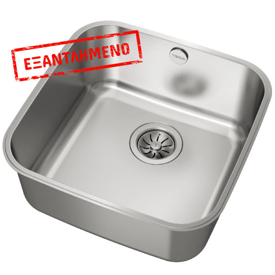 Νεροχύτης Inox TEKA 1 Γούρνα για Υποκαθήμενη Τοποθέτηση 33,5x43,5cm BE 40.40 1B TOTAL 10125152