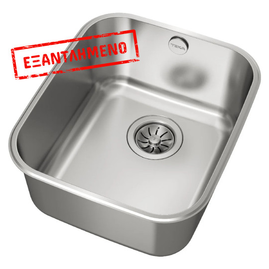 Νεροχύτης Inox TEKA 1 Γούρνα για Υποκαθήμενη Τοποθέτηση 36,7x42,7cm BE 34.40 PLUS 1B TOTAL 10125149