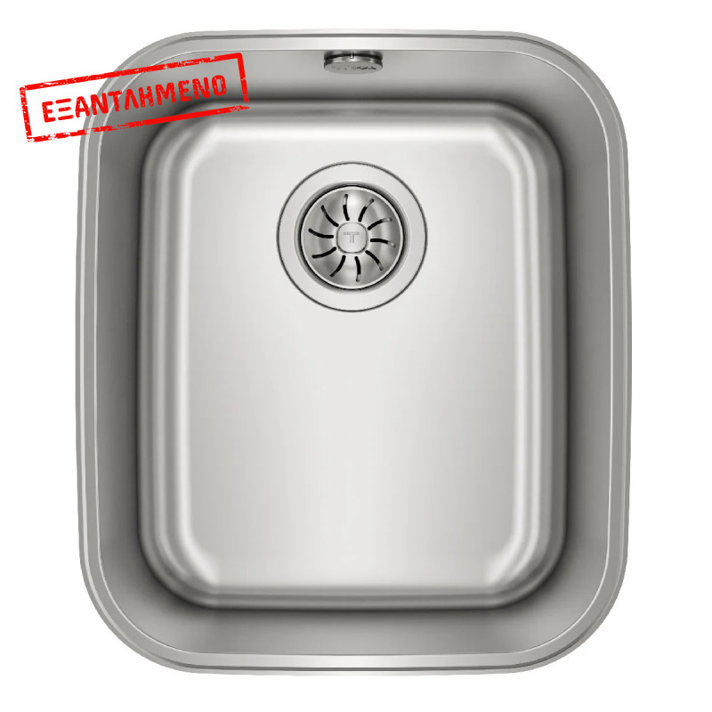 Νεροχύτης Inox TEKA 1 Γούρνα για Υποκαθήμενη Τοποθέτηση 36,7x42,7cm BE 34.40 PLUS 1B TOTAL 10125149