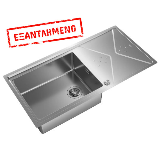 Νεροχύτης Inox TEKA 1 Γούρνα με Ποδιά για Ένθετη & Επίπεδη Τοποθέτηση 98,4x50,4cm BROOKLYN 60 M-XP 1B 1D PLUS 115100023