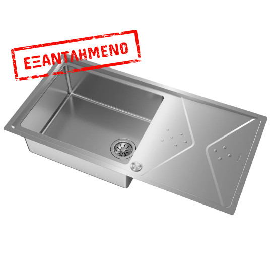 Νεροχύτης Inox TEKA 1 Γούρνα με Ποδιά για Ένθετη & Επίπεδη Τοποθέτηση 98,4x50,4cm BROOKLYN 60 M-XP 1B 1D PLUS 115100023