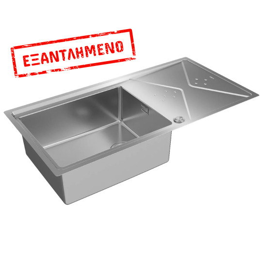Νεροχύτης Inox TEKA 1 Γούρνα με Ποδιά για Ένθετη & Επίπεδη Τοποθέτηση 98,4x50,4cm BROOKLYN 60 M-XP 1B 1D PLUS 115100023