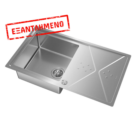 Νεροχύτης Inox TEKA 1 Γούρνα με Ποδιά για Ένθετη & Επίπεδη Τοποθέτηση 86,4x50,4cm BROOKLYN 50 M-XP 1B 1D 115100022