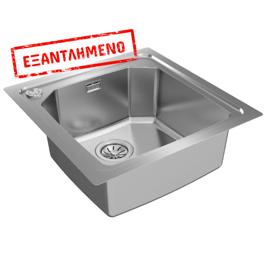 Νεροχύτης Inox TEKA 1 Γούρνα για Ένθετη & Επίπεδη Τοποθέτηση 50,4x51,4cm BROOKLYN 50 M-XP 1B 115000057