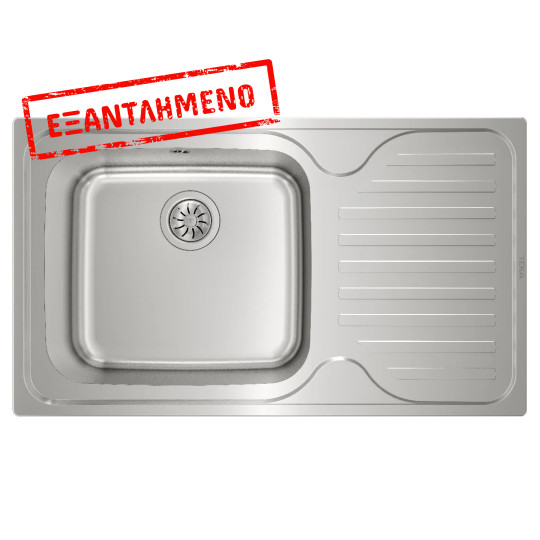 Νεροχύτης Inox TEKA 1 Γούρνα με Ποδιά Δεξιά για Ένθετη Τοποθέτηση 86x50cm CLASSIC MAX 1B 1D Λείος 11119200