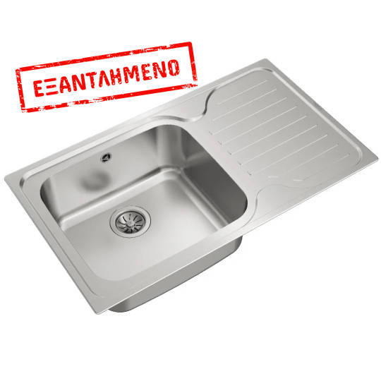 Νεροχύτης Inox TEKA 1 Γούρνα με Ποδιά Δεξιά για Ένθετη Τοποθέτηση 86x50cm CLASSIC MAX 1B 1D Λείος 11119200