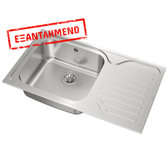 Νεροχύτης Inox TEKA 1 Γούρνα με Ποδιά Δεξιά για Ένθετη Τοποθέτηση 86x50cm CLASSIC MAX 1B 1D Λείος 11119200