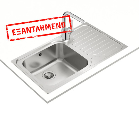 Νεροχύτης Inox TEKA 1 Γούρνα με Ποδιά Δεξιά για Ένθετη Τοποθέτηση 86x50cm CLASSIC MAX 1B 1D Micro Σαγρέ 11119202