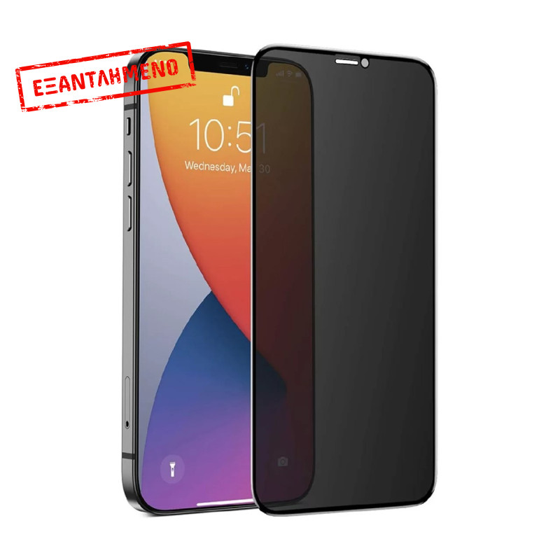Tempered Glass Noozy Privacy 30 Μοίρες Protection Full Face 3D για Apple iPhone 16 Pro Max