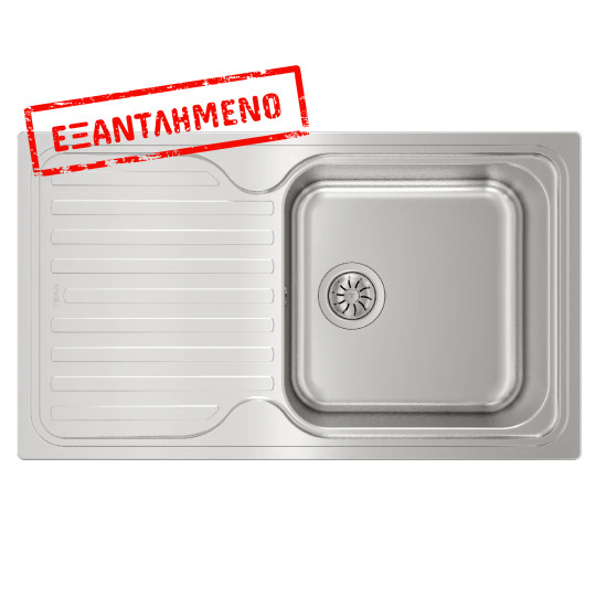 Νεροχύτης Inox TEKA 1 Γούρνα με Ποδιά για Ένθετη Τοποθέτηση 86x50cm CLASSIC 1B 1D TOTAL 10119013