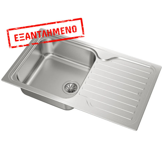 Νεροχύτης Inox TEKA 1 Γούρνα με Ποδιά για Ένθετη Τοποθέτηση 86x50cm CLASSIC 1B 1D TOTAL 10119013