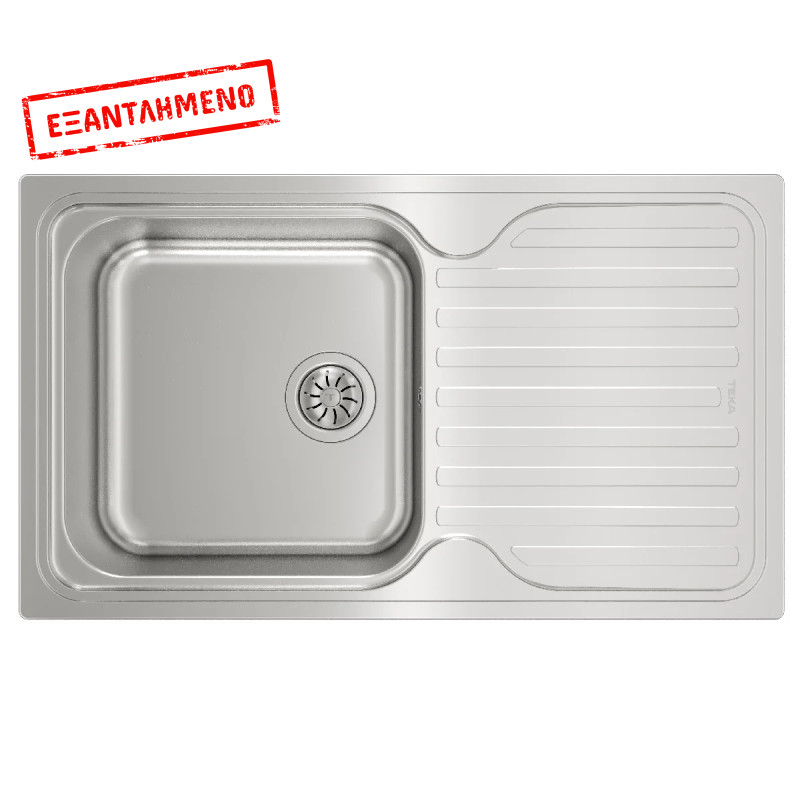 Νεροχύτης Inox TEKA 1 Γούρνα με Ποδιά για Ένθετη Τοποθέτηση 86x50cm CLASSIC 1B 1D TOTAL 10119013