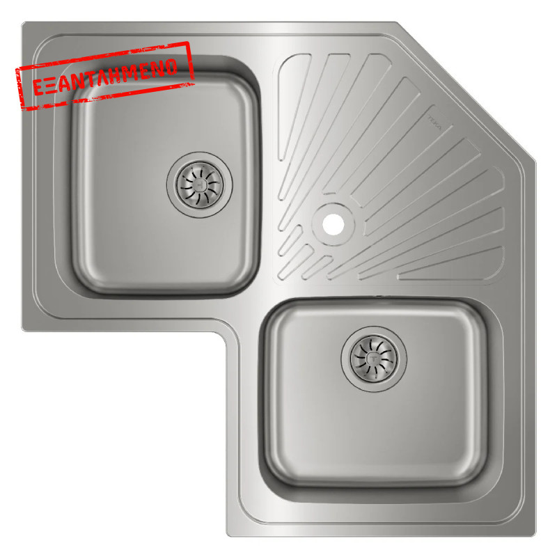 Νεροχύτης Inox TEKA 1 Γούρνα με Ποδιά για Ένθετη Τοποθέτηση 83x83cm CLASSIC 1B 1D TOTAL 10118005