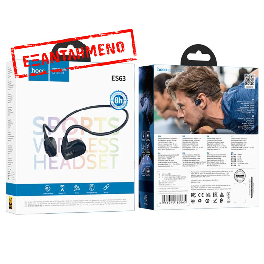Wireless Sports Headset Hoco ES63 90mAh v5.3 Μαύρο Wireless Sports Headset Hoco ES63 90mAh v5.3 Μαύρο
