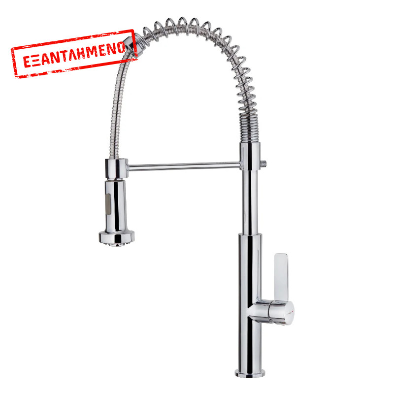 Μπαταρία Νεροχύτη Inox TEKA Επαγγελματικού Τύπου, Περιστρεφόμενη με Pull-Down Ντους FOT 939 Maestro 116010002