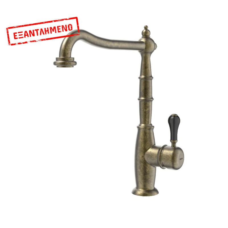 Μπαταρία Νεροχύτη Inox TEKA Περιστρεφόμενη με Retro Design & Κεραμικό Χερούλι FO 915 3/8”-1/2”TOTAL Μπρονζέ 116030051 Μπαταρία Νεροχύτη Inox TEKA Περιστρεφόμενη με Retro Design & Κεραμικό Χερούλι FO 915 3/8”-1/2”TOTAL Μπρονζέ 116030051