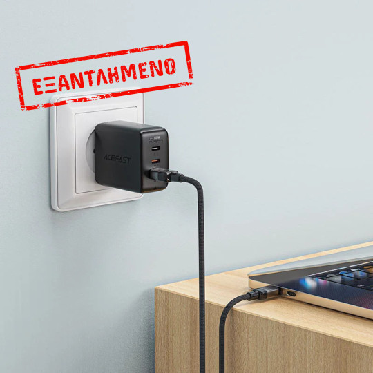 Καλώδιο Acefast C9-04 Μεταλλικό USB σε USB-C 3.0A Γρήγορη Φόρτιση Braided Μαύρο 1.2m