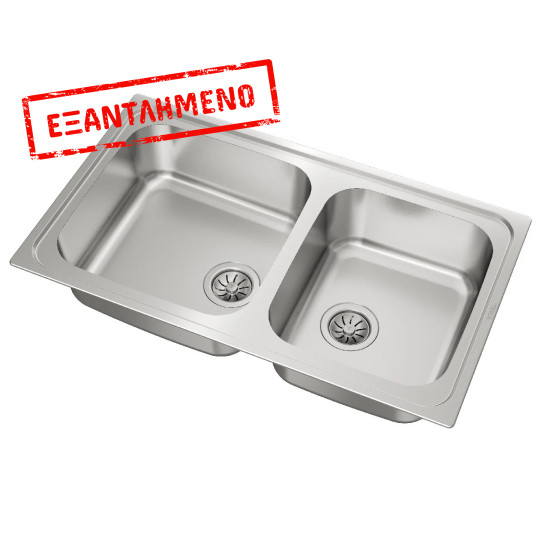 Νεροχύτης Inox TEKA 2 Γούρνες  για Ένθετη Τοποθέτηση 86x50cm CLASSIC 2B 86 TOTAL 10119021