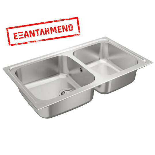 Νεροχύτης Inox TEKA 2 Γούρνες  για Ένθετη Τοποθέτηση 86x50cm CLASSIC 2B 86 TOTAL 10119021