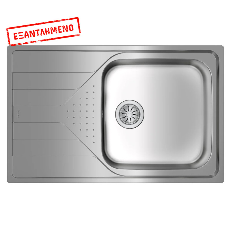 Νεροχύτης Inox TEKA 1 Γούρνα με Ποδιά για Ένθετη Τοποθέτηση 79x50cm UNIVERSE 50 TOTAL 115110017