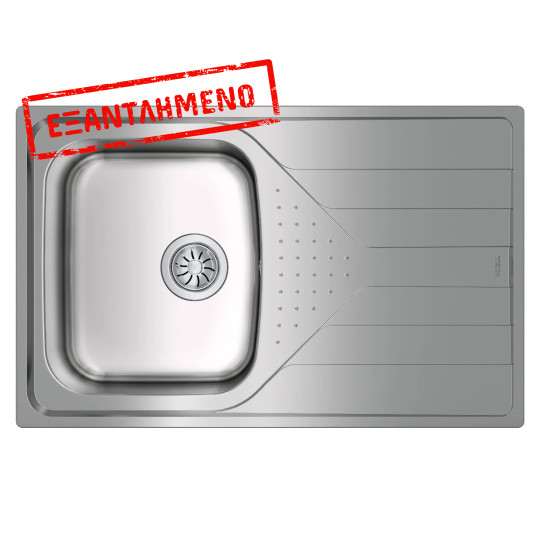 Νεροχύτης Inox TEKA 1 Γούρνα με Ποδιά για Ένθετη Τοποθέτηση 79x50cm UNIVERSE 45 TOTAL 115110011