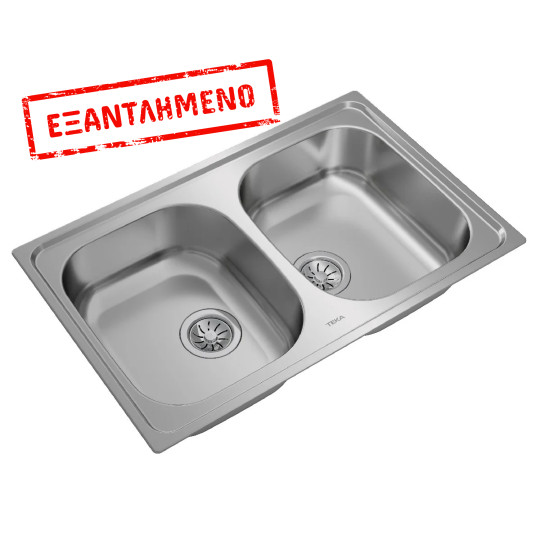 Νεροχύτης Inox TEKA 2 Γούρνες  για Ένθετη Τοποθέτηση 79x50cm UNIVERSE 80 TOTAL 115040008