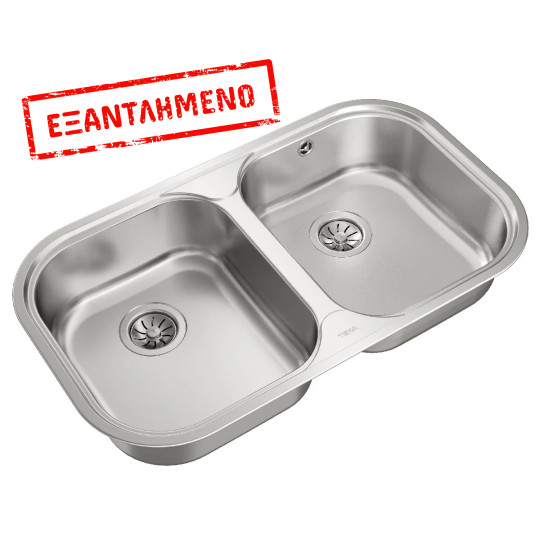 Νεροχύτης Inox TEKA 2 Γούρνες  για Ένθετη Τοποθέτηση 82.8x48.5cm STYLO 2B TOTAL 11107027