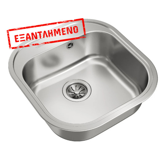 Νεροχύτης Inox TEKA 1 Γούρνα  για Ένθετη Τοποθέτηση 46.5x48.5cm STYLO 1B TOTAL Σαγρέ 10107041