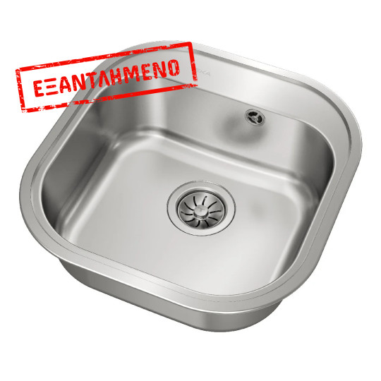 Νεροχύτης Inox TEKA 1 Γούρνα  για Ένθετη Τοποθέτηση 46.5x48.5cm STYLO 1B TOTAL Σαγρέ 10107041