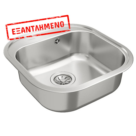 Νεροχύτης Inox TEKA 1 Γούρνα  για Ένθετη Τοποθέτηση 46.5x48.5cm STYLO 1B TOTAL Σαγρέ 10107041